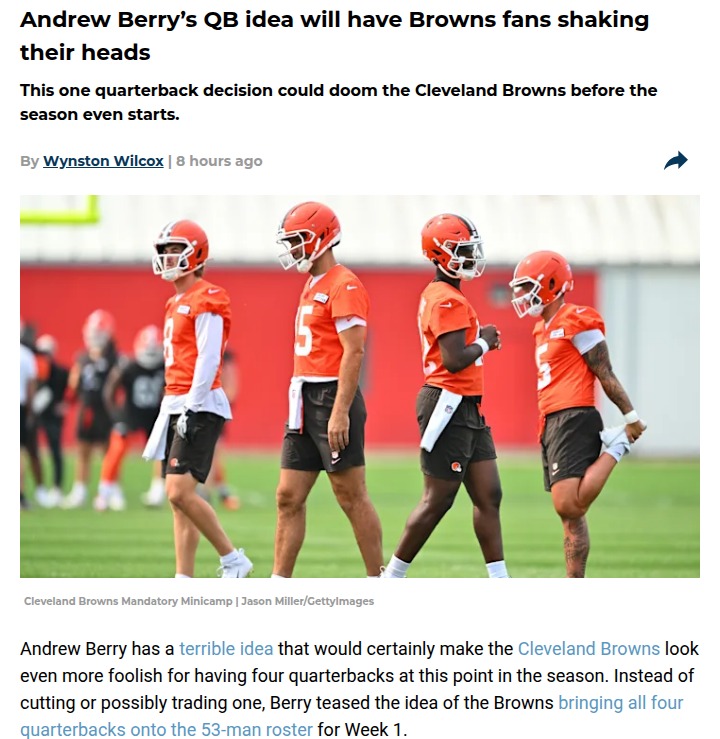 Browns’ wild QB plan stirs up Cleveland