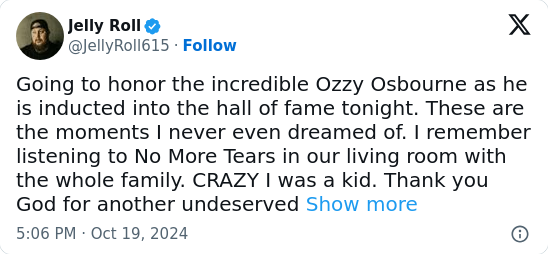 Jelly Roll’s Tribute Sparks Fandom Tears 😢