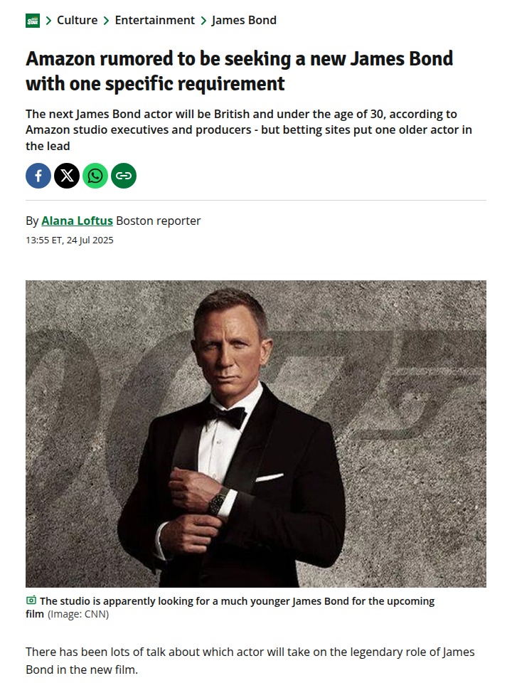 Bond’s Next Star: Under 30 Only? 👀