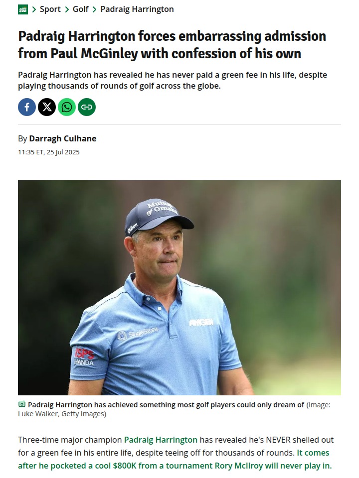 Harrington & McGinley: Never Paid to Play?!