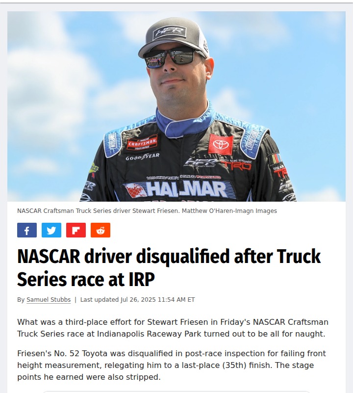 Friesen’s IRP DQ: Fair Call or Racing Heartbreak?