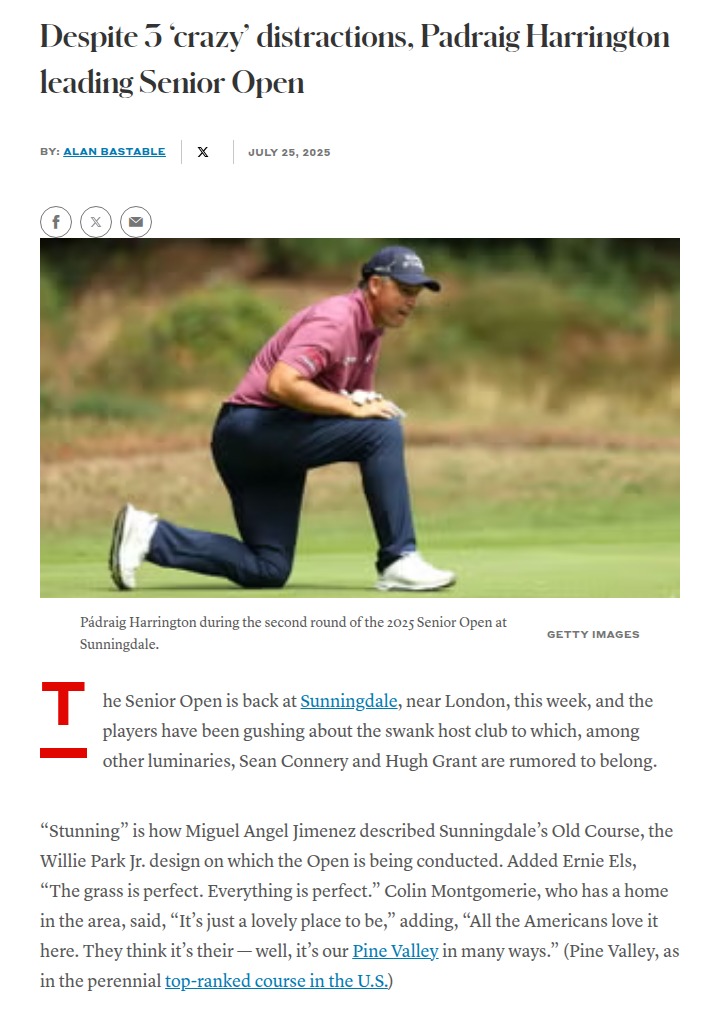 Harrington Survives Sunningdale’s Wild Side
