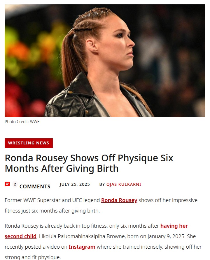 Rowdy Ronda’s Comeback Hype: Real or Not?