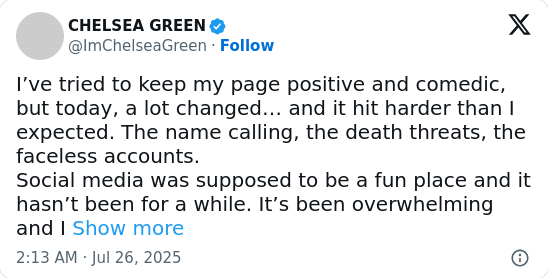 Chelsea Green Bows Out After Hogan Fallout