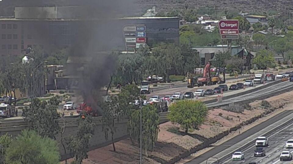Loop 101 exit ramp reopens after fire in Phoenix