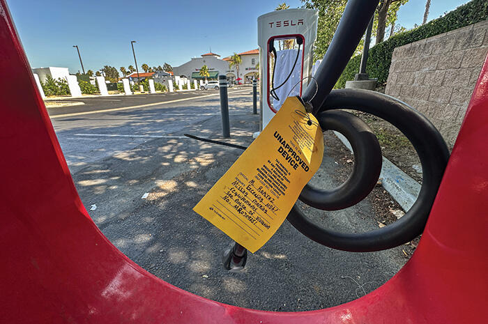Upland’s massive Tesla chargers shut down