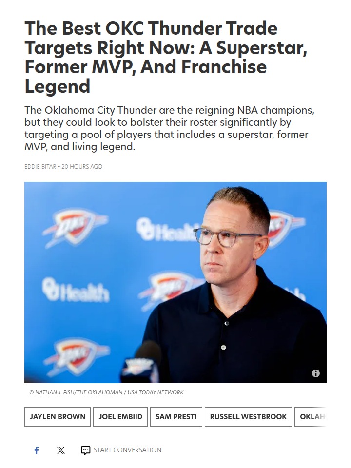 Thunder trade buzz: Big names on OKC’s radar