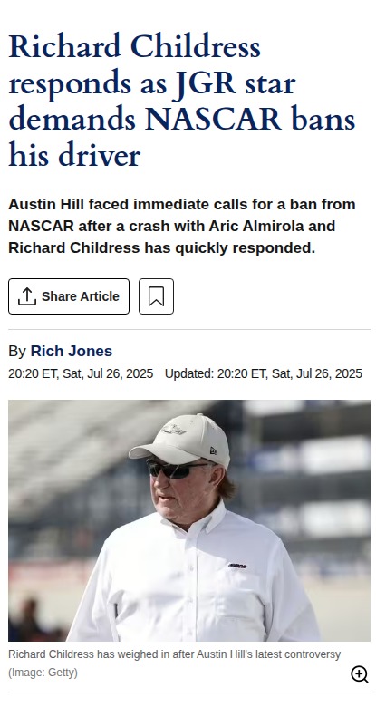Did Austin Hill Go Too Far at Indy?