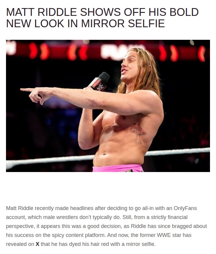 Riddle’s Red-Hot Rebrand: Is He Done With Wrestling?