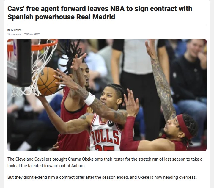 Okeke Swaps Cavs for Real Madrid: Smart Move?