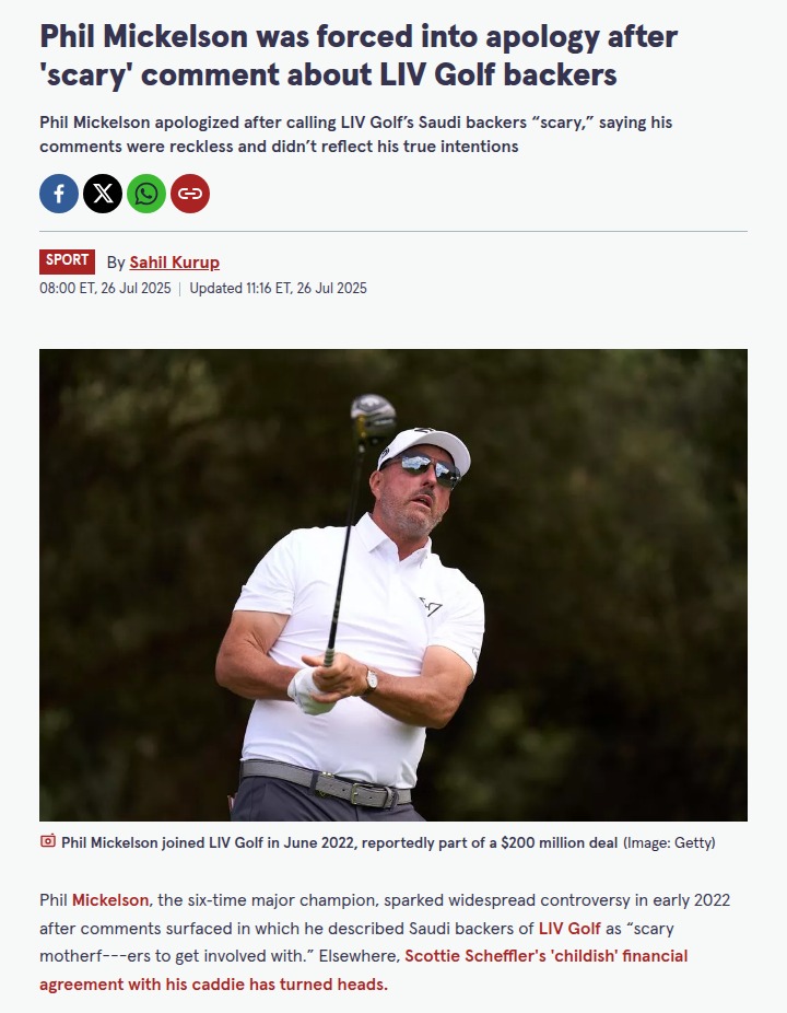 Lefty’s LIV Apology: Did Phil Go Too Far?