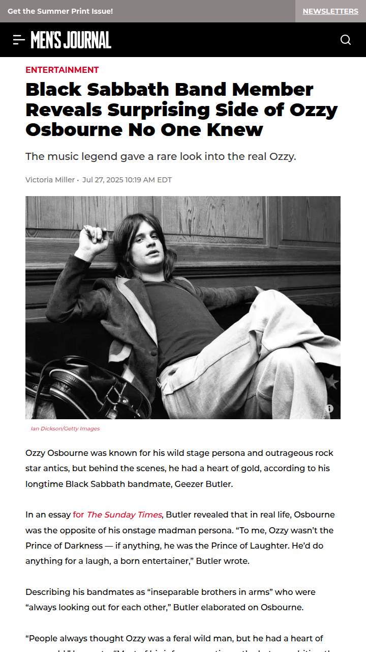 Ozzy’s Secret Soft Side? 😲