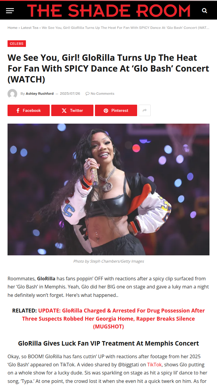 GloRilla’s wild Memphis concert moment