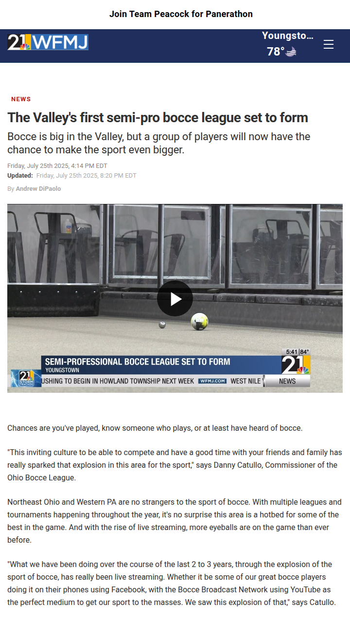 Semi-pro bocce league shakes up the Valley
