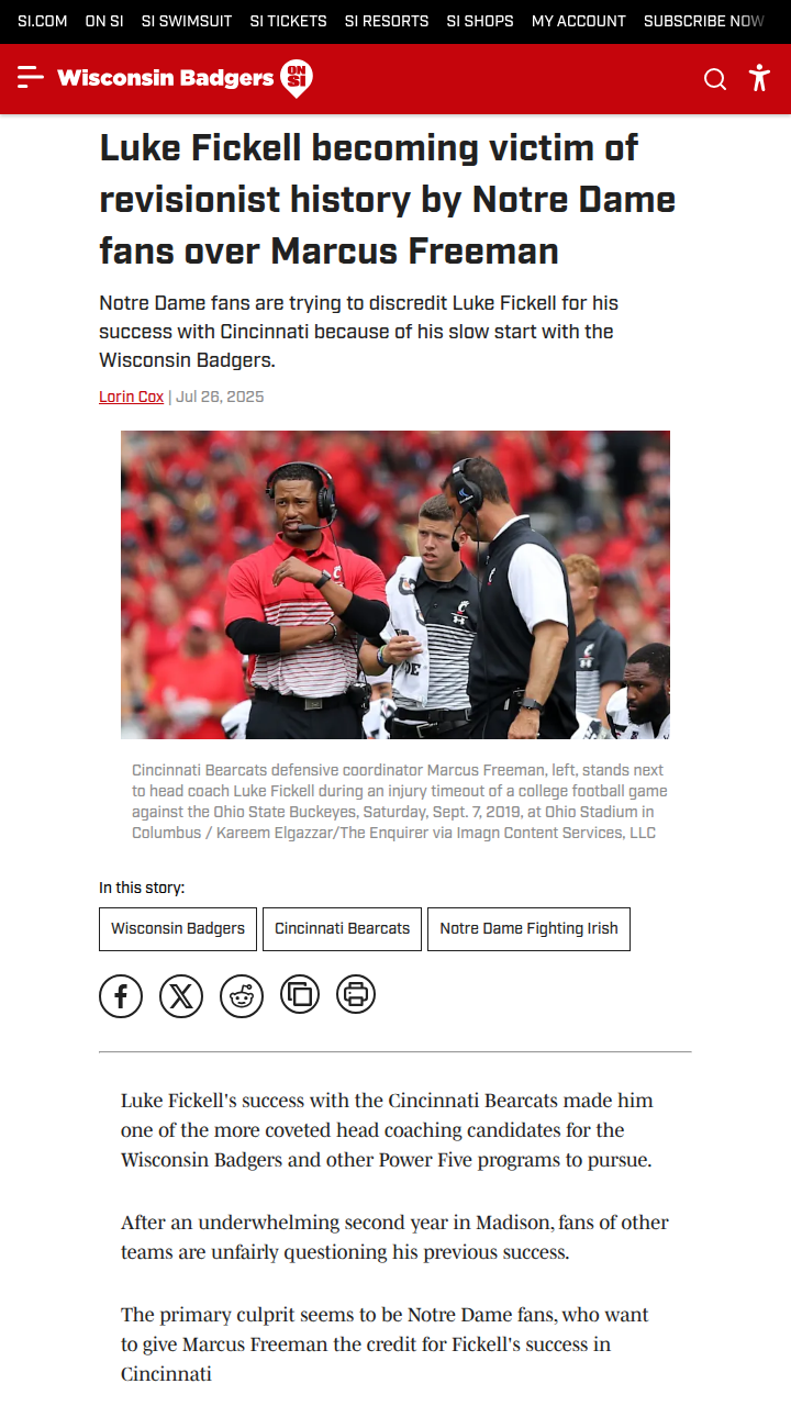 Are Irish Fans Giving Fickell Enough Credit?