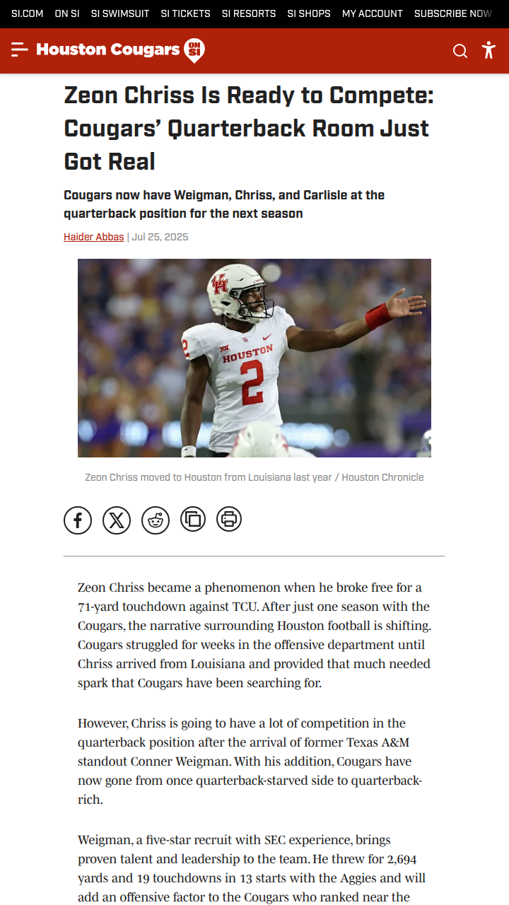 Houston’s QB battle is heating up