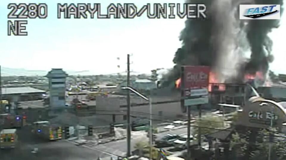 Las Vegas fire shakes Maryland Parkway businesses