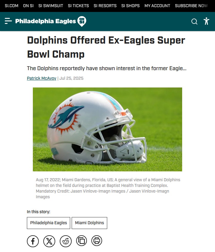 Fins Make a Play for Philly’s Super Bowl Star