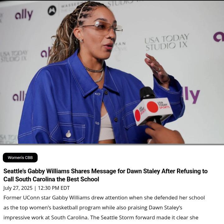 Gabby Williams Doubles Down: UConn Still #1?