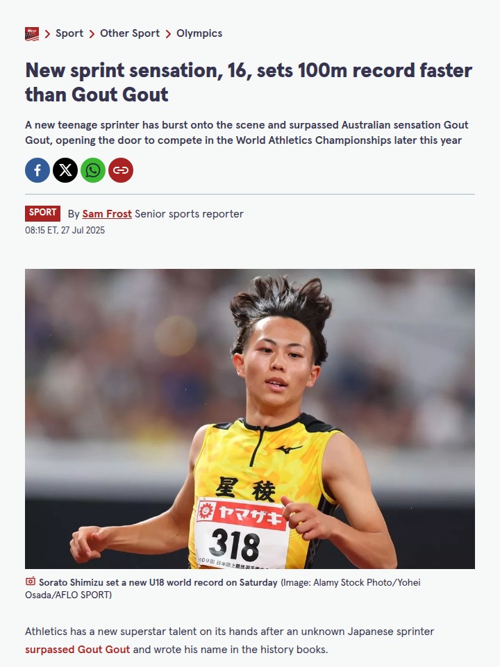 Shimizu Shocks Gout Gout with Record Run