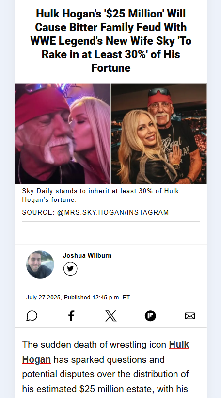 Hulk Hogan’s Will Is About to Get Messy