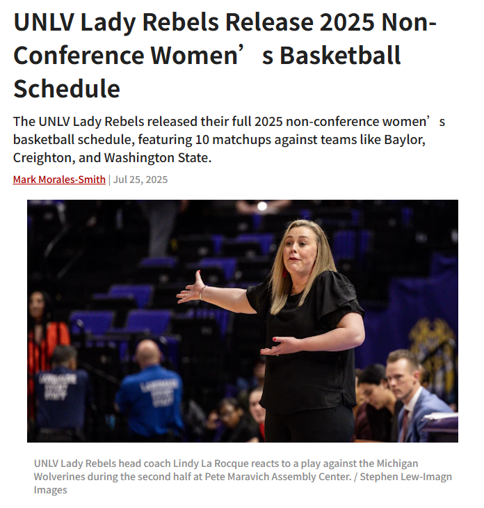 UNLV Lady Rebels’ 2025 hoops lineup drops!