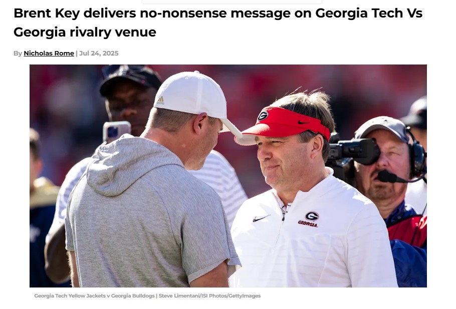 Georgia Tech vs Georgia rivalry heads to Mercedes-Benz