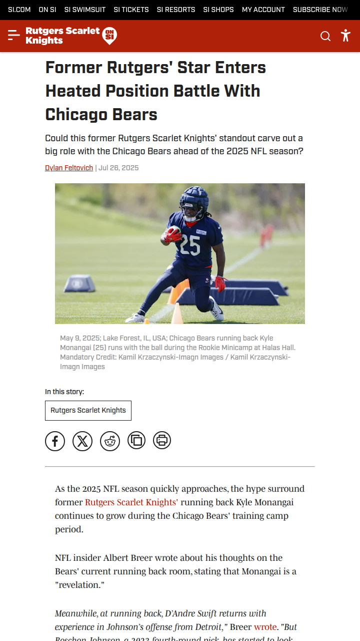 Monangai Making Waves in Bears’ RB Battle