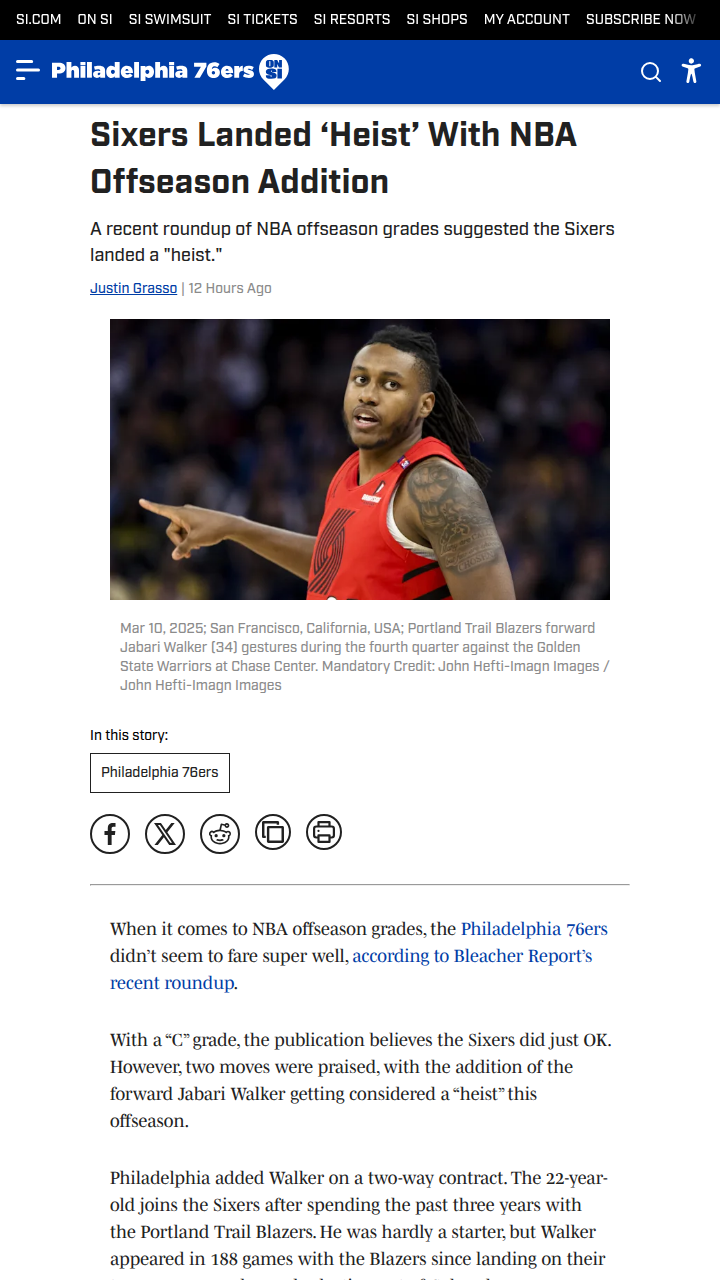 Why Philly’s Jabari Walker move matters