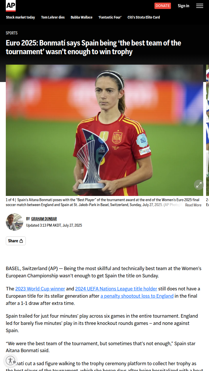 Bonmatí’s Heartbreak: Spain Out on Pens