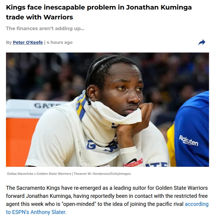 Kings’ Kuminga trade dreams hit a wall