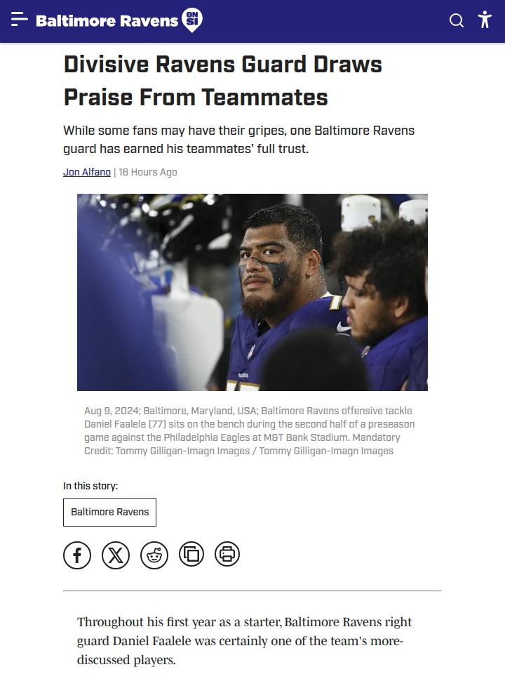 Baltimore’s Faalele turns doubters into believers