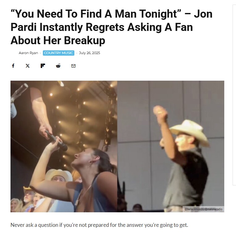Jon Pardi Got More Than He Bargained For