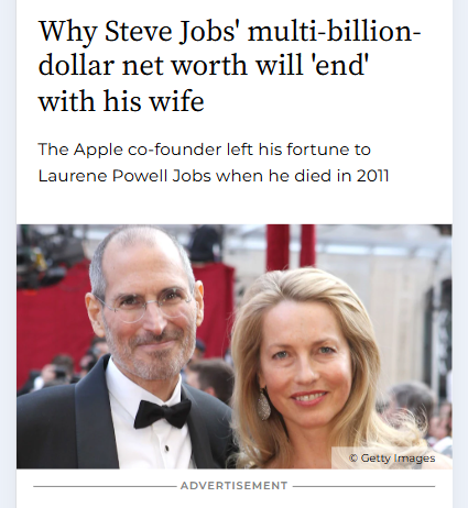 Why Steve Jobs’ Billions Won’t Go to His Kids