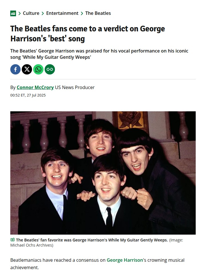 George’s Guitar Gently Wins? 🎸