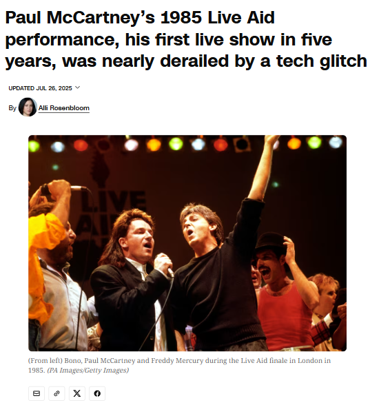 McCartney’s Mic Fail at Live Aid?! 🎤