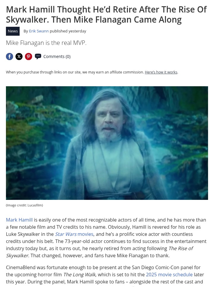 Mark Hamill’s Surprise Comeback 🎬