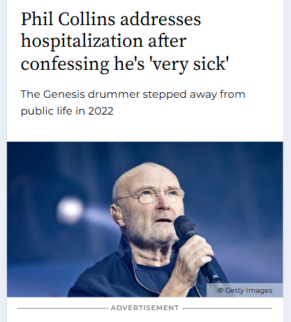 Phil Collins Shuts Down Hospice Rumors
