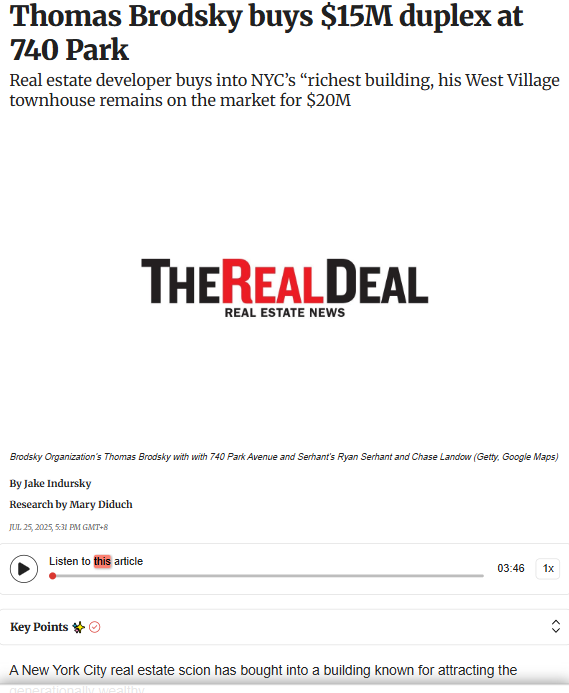 Inside NYC’s priciest real estate moves