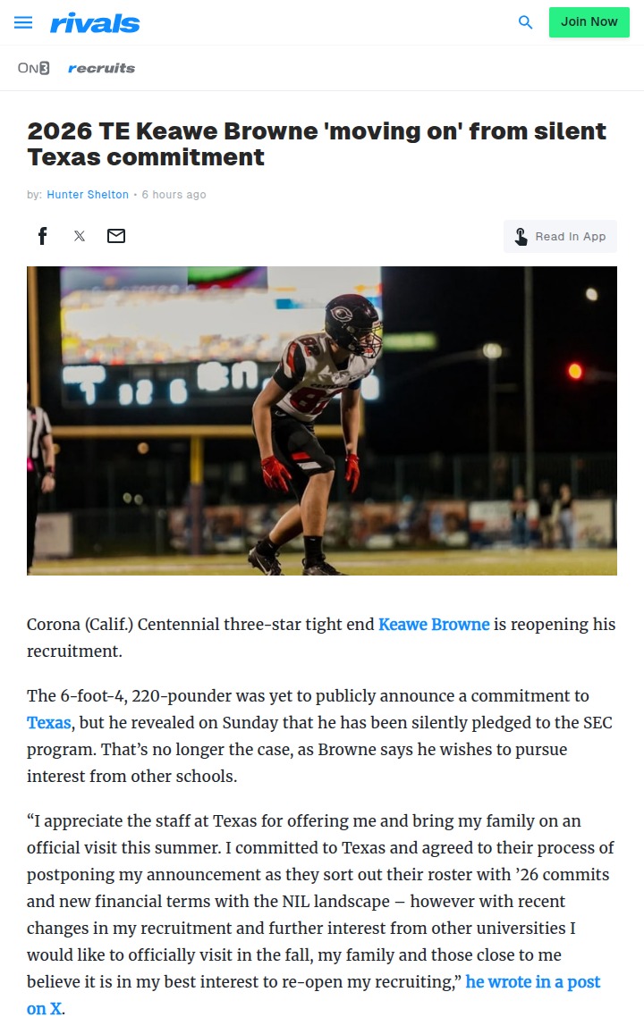 Keawe Browne Backs Out of Texas—What’s Next?