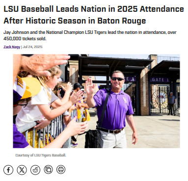 Baton Rouge packs the Box for LSU baseball