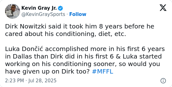 Luka Doncic’s Glow-Up Has Mavs Fans Spiraling