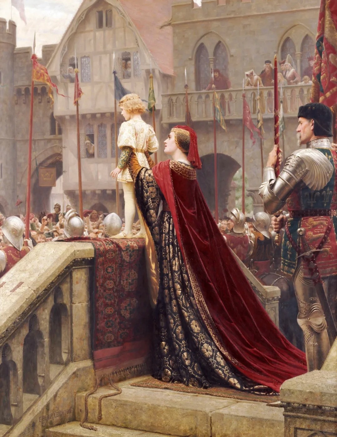 The newborn infant is the master of this castle.