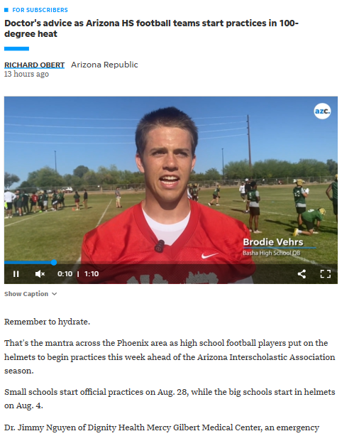 Phoenix football faces the heat: Safety first!