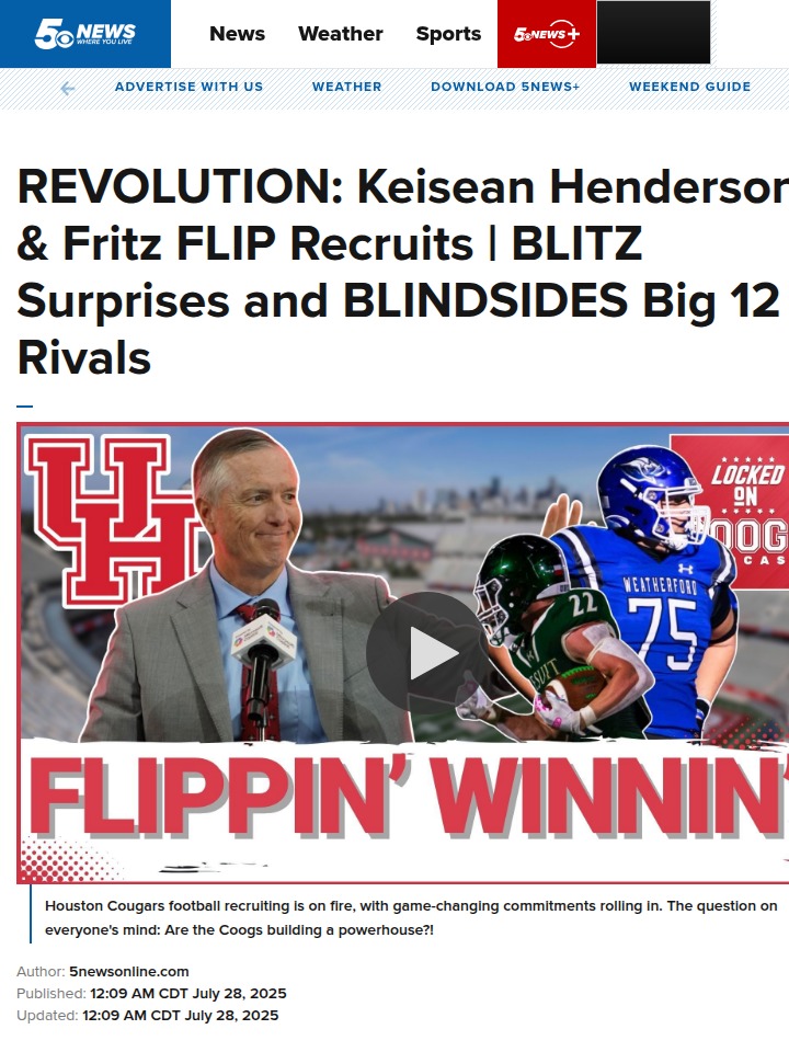 Houston Cougars’ recruiting shake-up