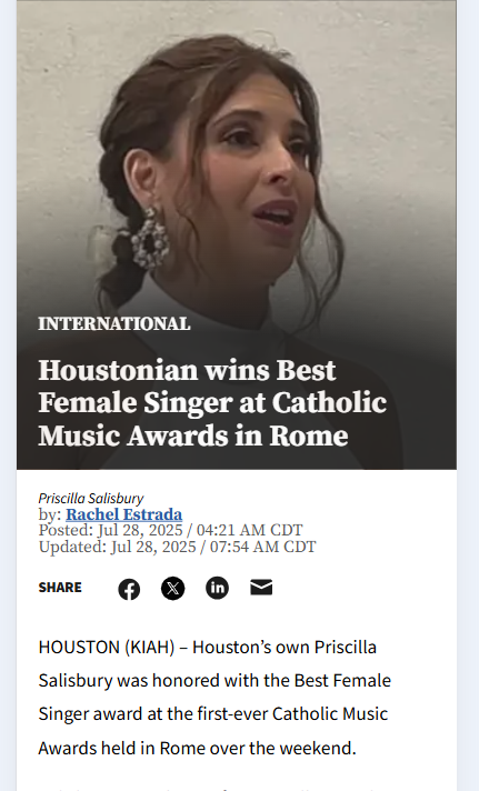 Houston singer shines on Rome stage