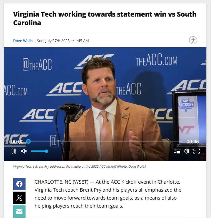 Hokies Eye Statement Win vs Gamecocks