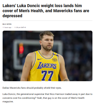 Luka Doncic’s Glow-Up Has Mavs Fans Spiraling