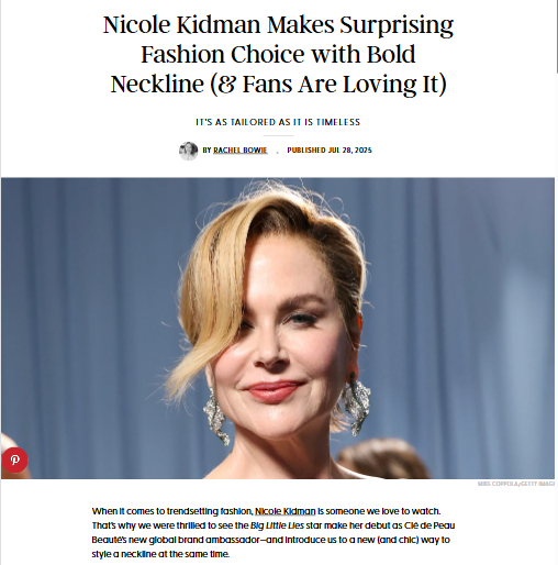 Nicole Kidman’s Neckline Hack Is Everything