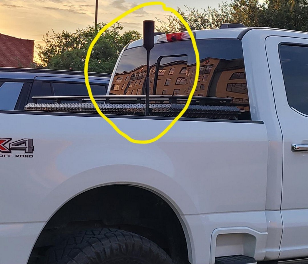 What are these little poles on the back of trucks? 